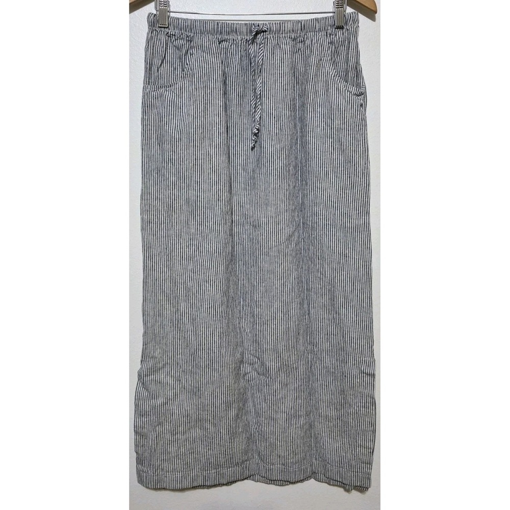 Vntg Portraits by Northern Isle Women Skirt Stripe Coastal Nautical M USA Made‎
